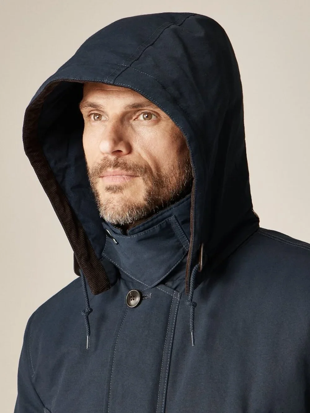 J. Crew Men's Navy Country Jacket Primaloft With Removable Hood CO040 Size Large